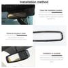 Car Console Rearview Mirror Frame Trim 1* For Ford F-150 2015- Bright Black
