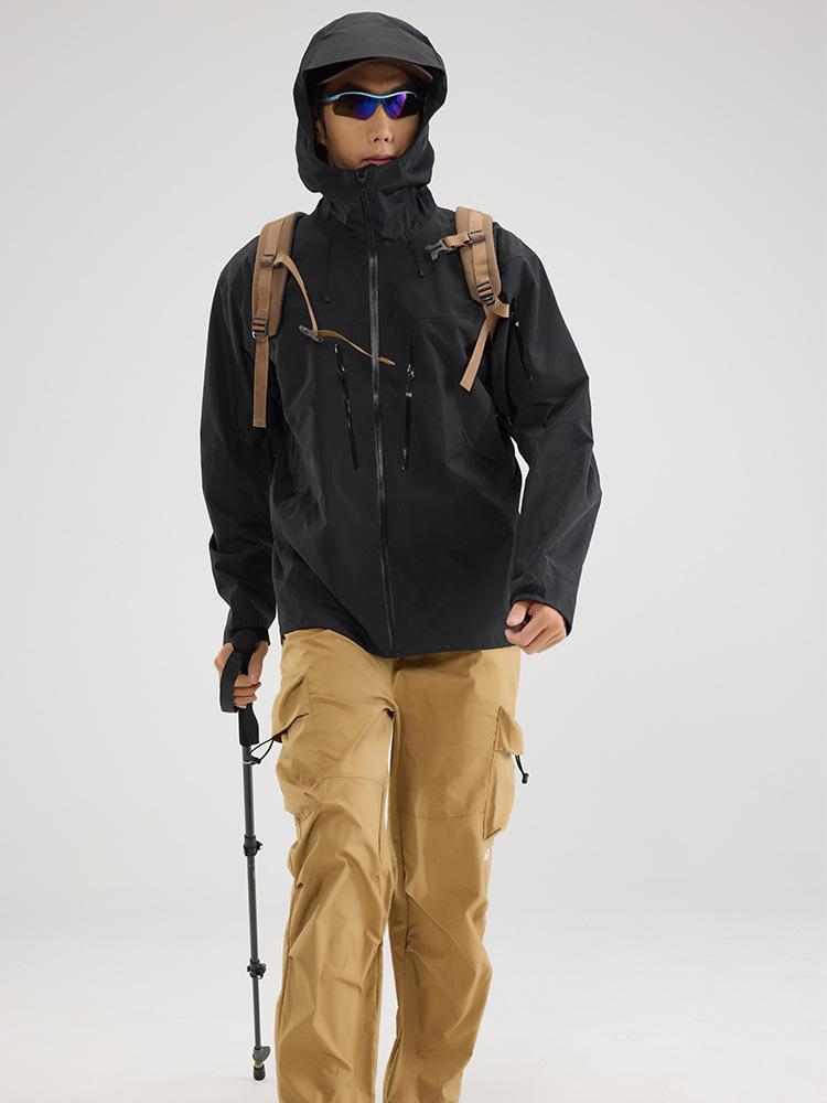 High-Quality Men’s Outdoor Waterproof Windbreaker Jacket - Single-Layer, Soft Shell, Ideal for Mountaineering
