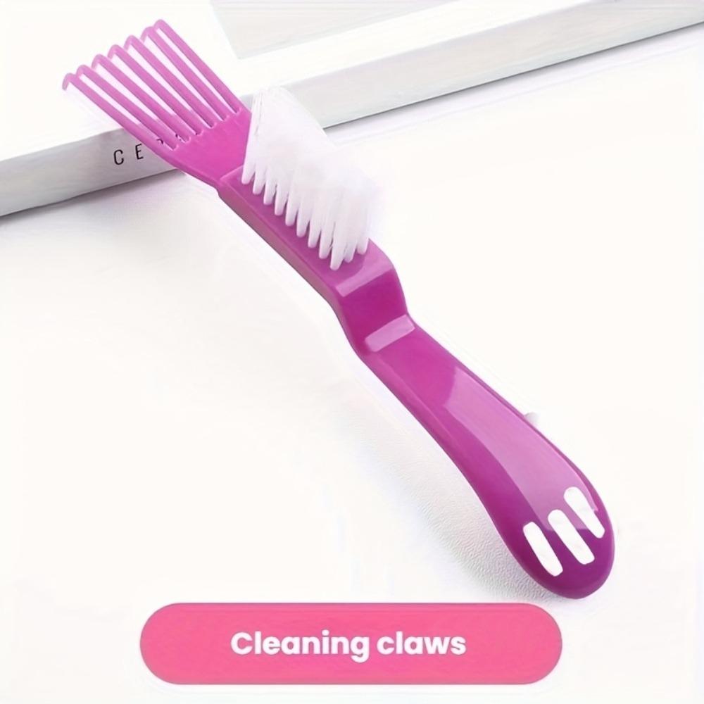 Klaue Klaue Kante Reinigungsgerät Lockenkamm 2-in-1 Kamm Reinigungsbürste Geeignet Luftkissenkämme Reiniger Beauty Haarbürste Spaltkratzer