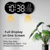 With Ambient LED Light Digital Wall Clock Multi-functional Alarm Clock  Desk Clock