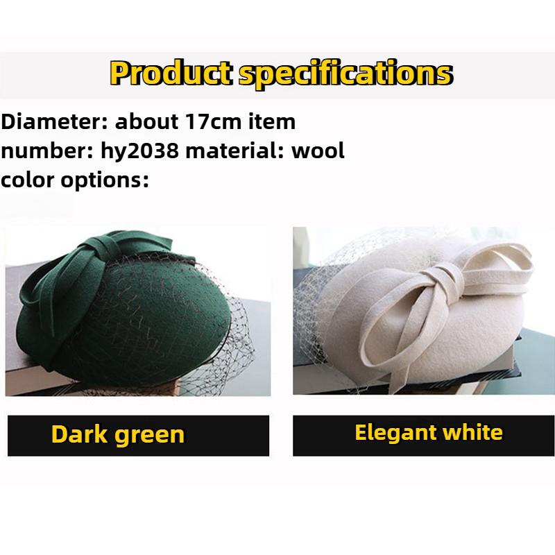 Autumn Winter New Wool Beret For Women British Style Fashion Small Top Hat French Casual Versatile Painter Designer Pillbox Hat
