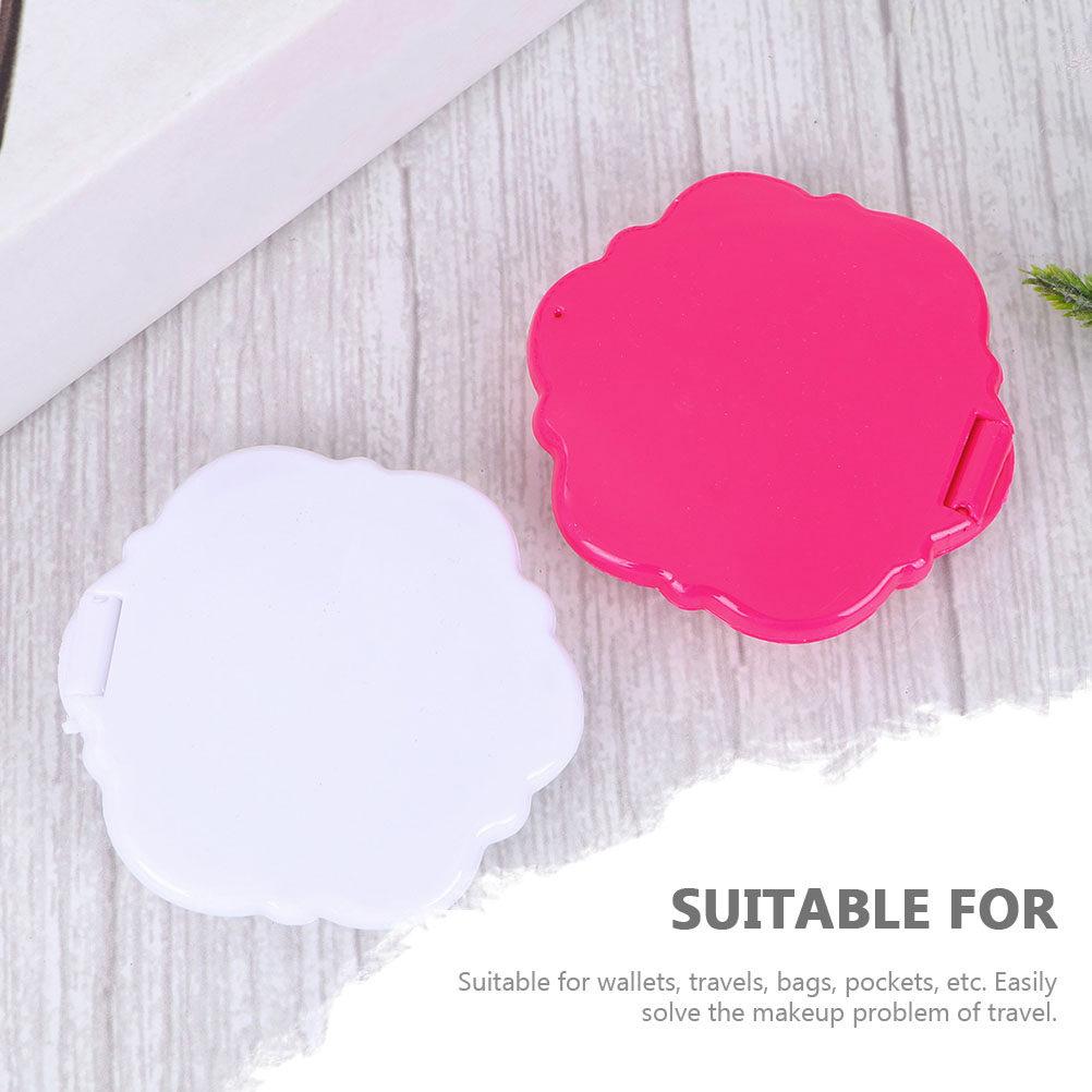 12Pcs Double-Side Foldable Compact Makeup Mirror Portable Pocket Mirror for Women Travel Daily Use Rose Gold Tool
