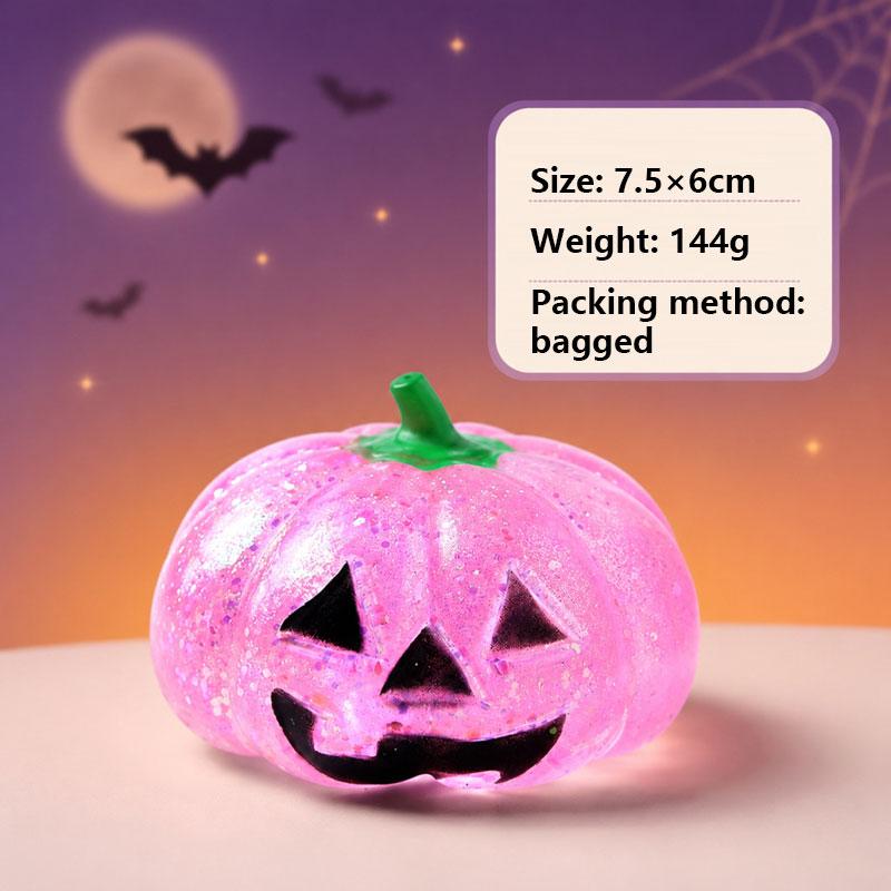 4-Pcs Halloween Pumpkin Maltose Stress Ball Squishies Toy Soft Stress Ball Squishy Slow Rebound Fidget Toy Relax Toys