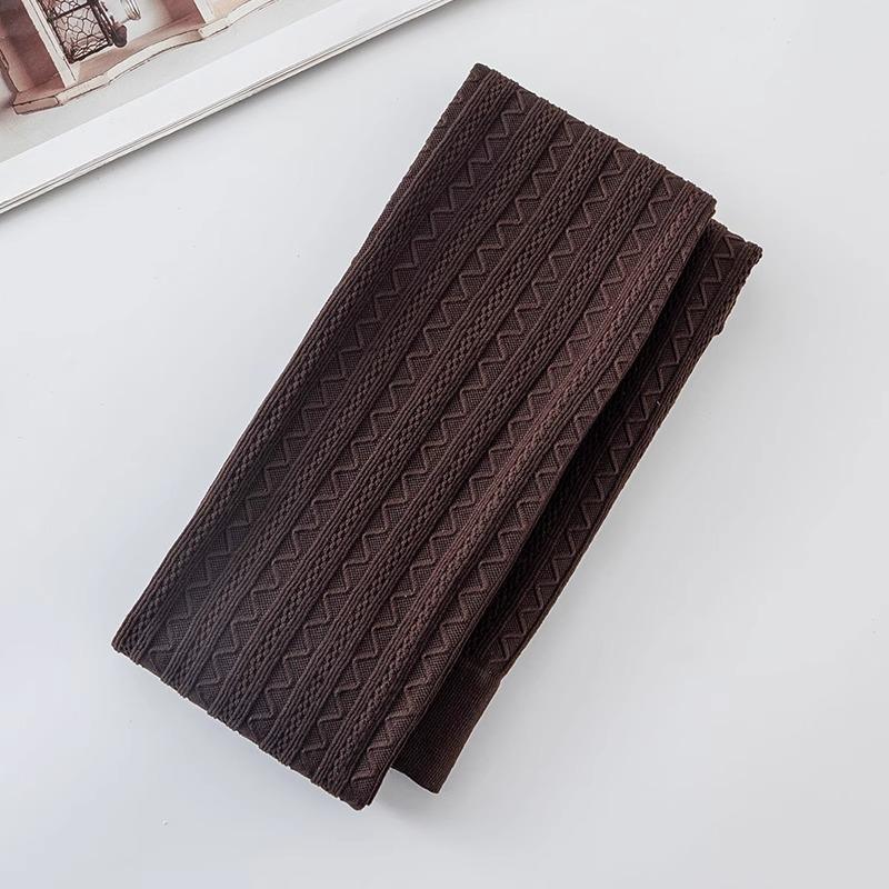 Gray Velvet Vertical Striped Jacquard Pantyhose for Spring and Autumn