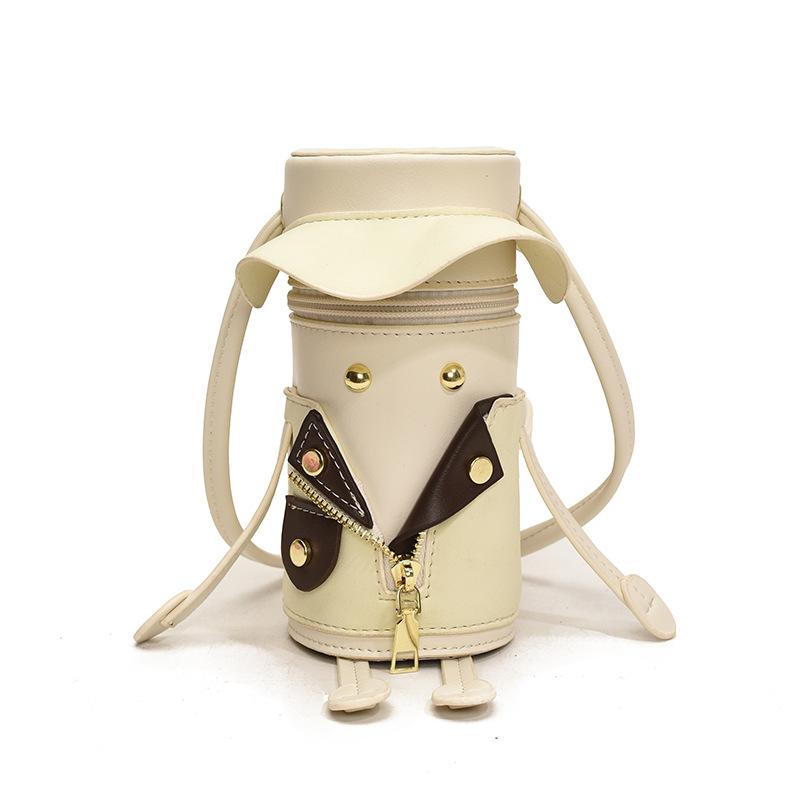 Cute mini bag 2025 new Japanese cartoon girl personality funny rivet shoulder crossbody cylinder bag