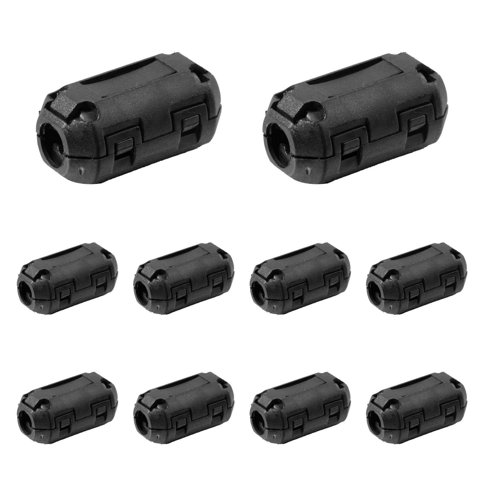 

Pack of 10 Clip-on Noise Filters (5mm Ferrite Core Choke Rings) RFI/EMI Noise Suppression Cable Clips 5mm 10pcs
