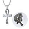 Ancient Egypt Cross-Pendant Necklace Animal Amulet-Charm Clavicle Chain Personality Stainless Steel Chain Jewelry Gift