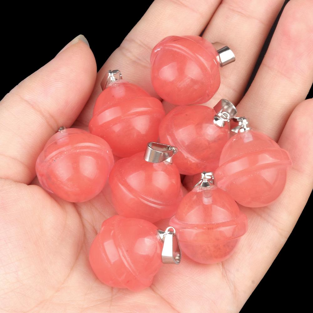 1 Stück Halskette mit Anhänger aus Natursteinkristall, Asteroiden-Edelstein, Charms mit Riemenkette, Halsketten für Frauen und Männer, Alltagsschmuck, Geschenke, 20 × 20 mm