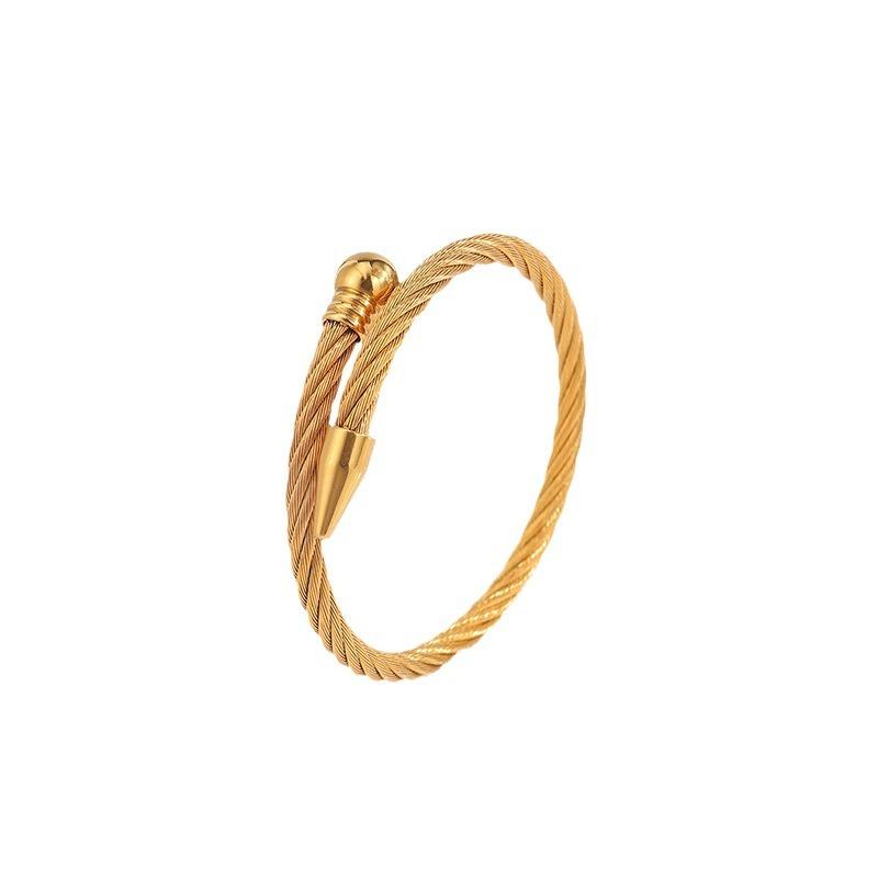 Personalized gold steel wire nail  K gold opening  light luxury niche high-end titanium steel 