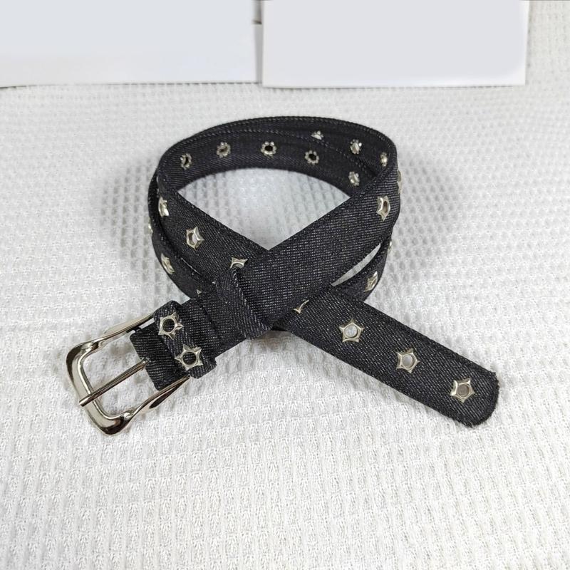 Punk Rock Belt Waistband with Star Accent & Metal Studs Decor, Female Students Waist Accessory for Jeans Pants