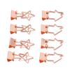 30 Stück Kleine Büroklammern Roségold Langlebiges Metall Stern- und Hausstil Hohle Binder-Clips für Dokumente Kleidung Papiere