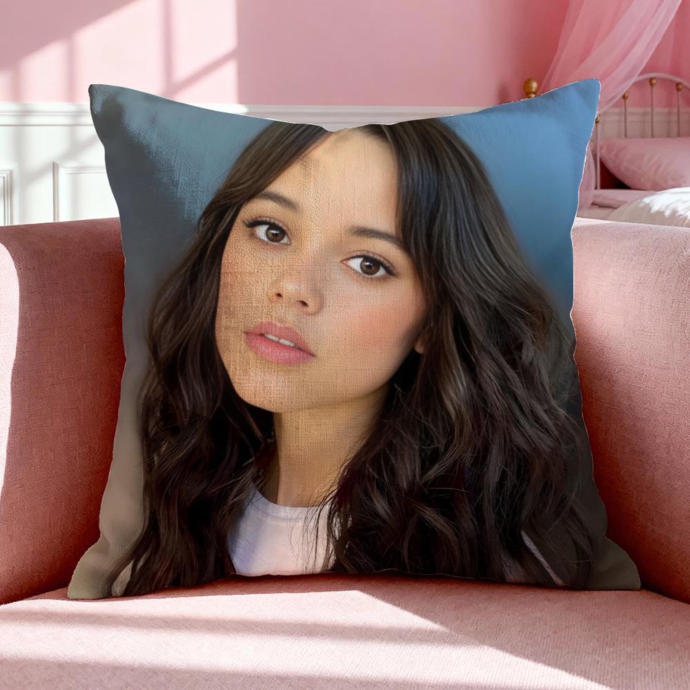 Celebrity J-Jenna Ortega Povlak na polštář Prodyšný Lněný povlak na polštář Letní Bez zápachu Ekologický Neviditelný zip Omyvatelný