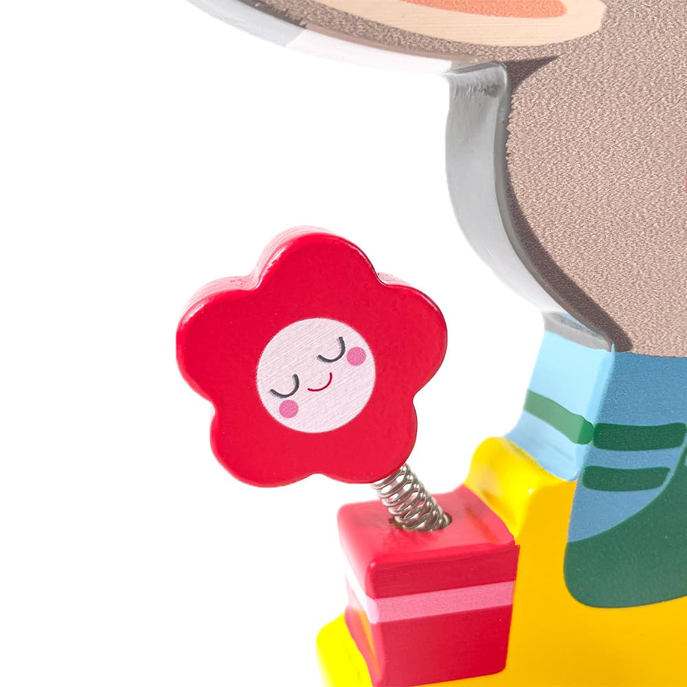 DJECO Pull Along Toy a Raccoon Rabbit Toy for Walking Suitable for Ages 1 18 2 and A Great Gift for Sports or Any Autumn - Roulapic, Practice, Year,