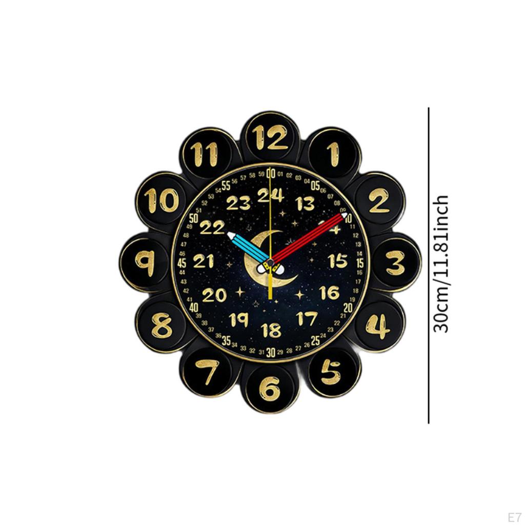 Learning Clock for Kids Analog To Tell Time Teaching Classroom Bedroom