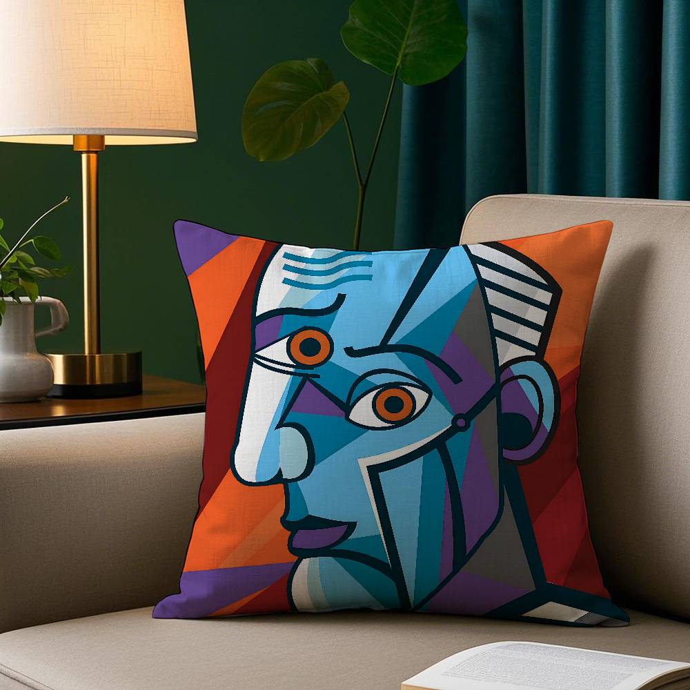 

Abstract Pablo Picasso Pillow Case Plush Fabric Soft Pillowcase Double Sided Print Sofa Cushion Cover Throw 12x12Inch
