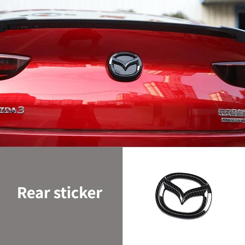 Car Sticker ABS Front Grille Rear Tailgate Covering Emblem for Mazda 3 Axela 2020 Steering Wheel Badge Decoration Modfication