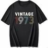 cotton  100% Men's And Women's Birthday Short Sleeve T-Shirt Digital Print 1960-1999 Pattern Congratulating Letter Tee Birthday