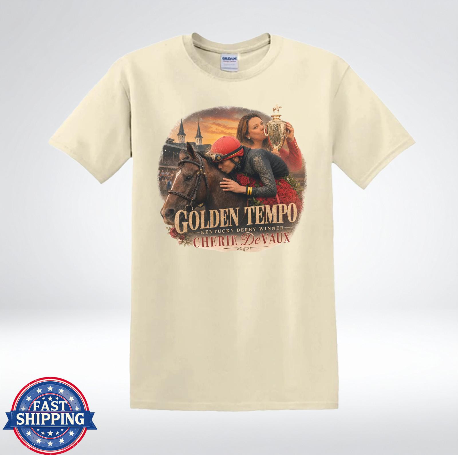 Golden Tempo KY Derby Winner Cherie DeVaux Horse Racing T-Shirt S