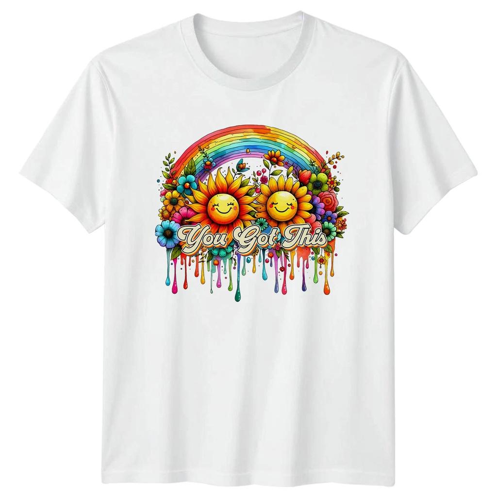 You Got This T-Shirt Inspirational Art Happy Sunflower Positivity Motivation