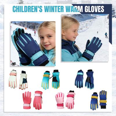 Children's Winter Gloves Warm, Windproof, Thickened Outdoor Cycling Gloves