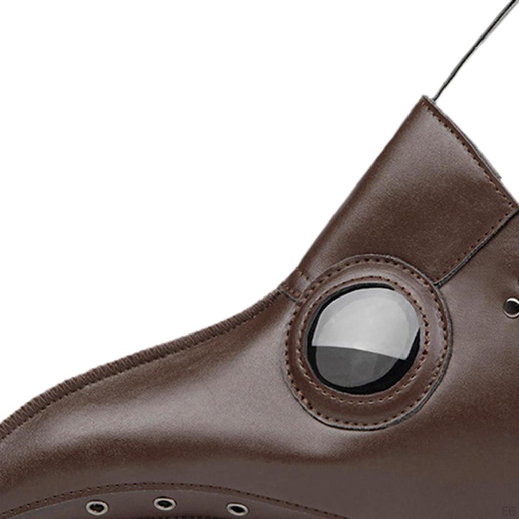 Halloween Steampunk Maske PU-Leder Pestdoktor für Kostümparty Männer Frauen