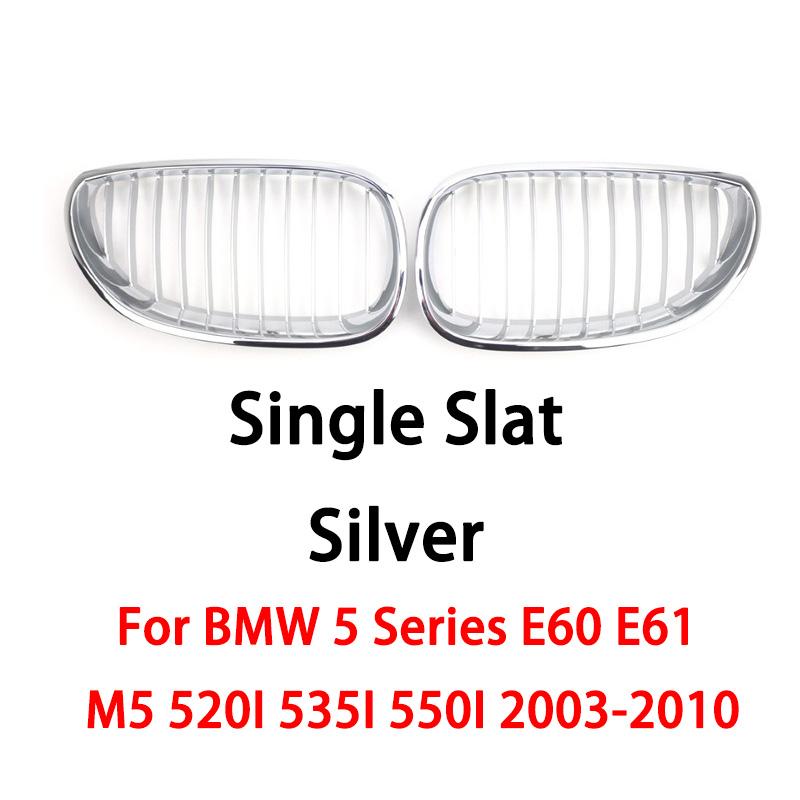 BBJM7 E60 E61 Glossy Black Front Grille For BMW 5 Series E60 E61 M5 520I 535I 550I 2003-2010 Sedan Car Front Kidney Grille Grill
