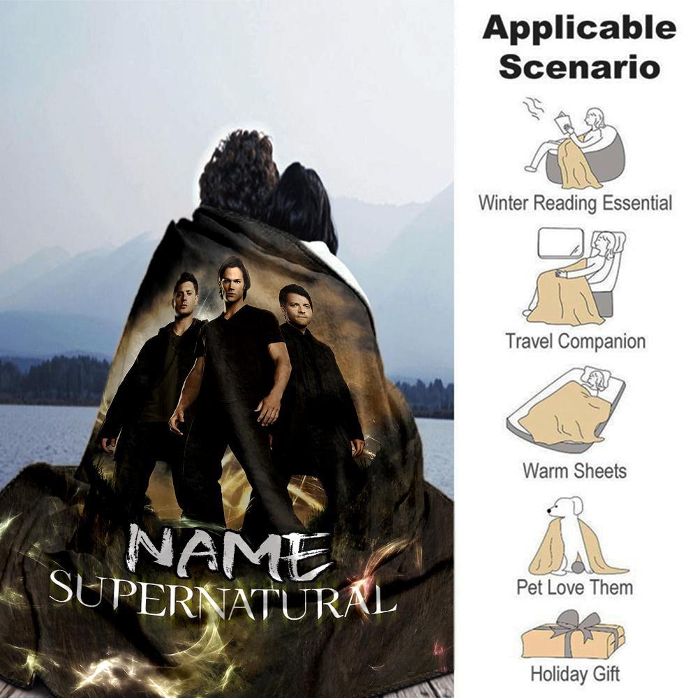 Supernatural Men Dark Clouds Mountain Four Seasons Blanket Customized With Your Name Lightweight And Warm Perfect Gift For Home Office Camping Sofa