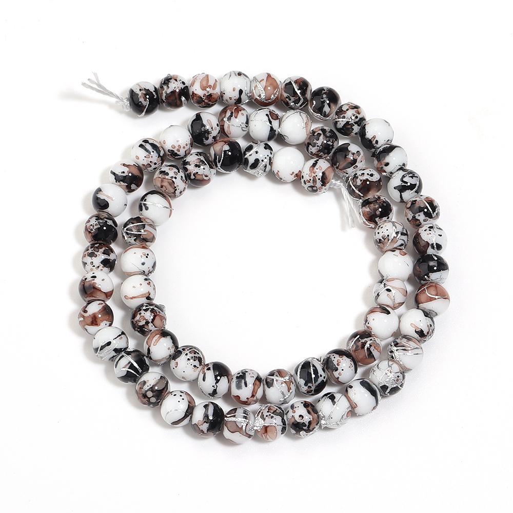 

1 Strand 6/8/10/12mm Black Brown Glass Beads Round Loose Spacer Bead For Jewelry Making DIY Crafts Bracelet Necklace Accessories