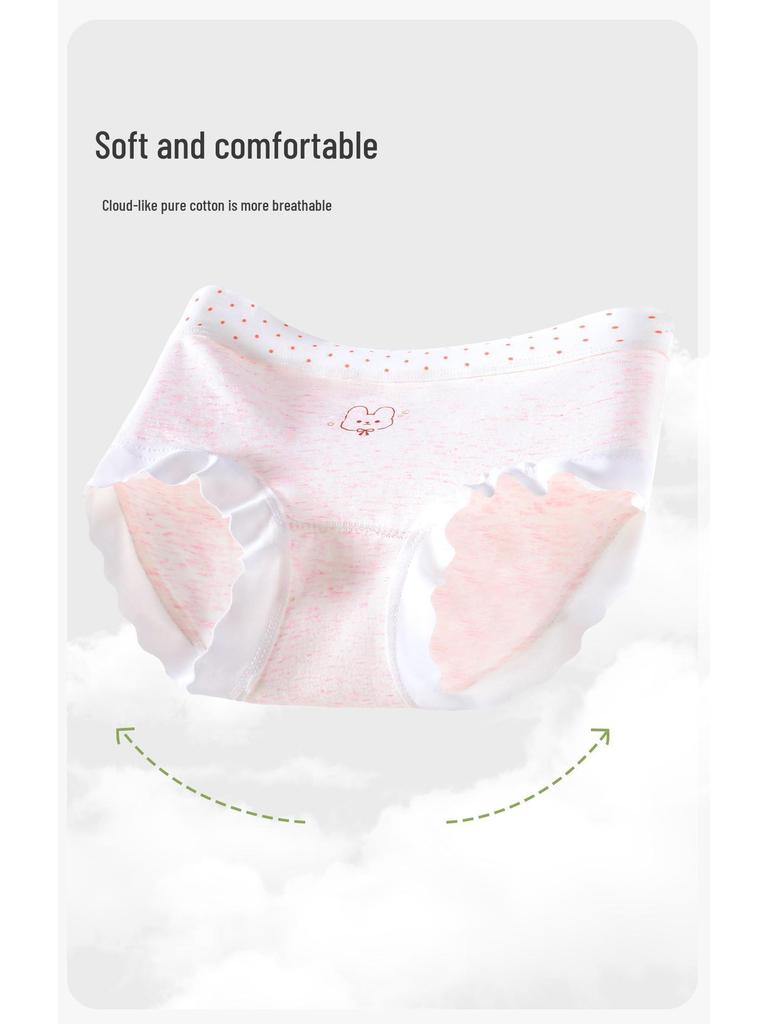 Girls' Pure Cotton Triangle Panties - Antibacterial Underwear for Preteens and Teen Girls