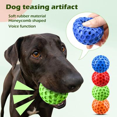 Quietschendes Hundespielzeug für aggressive Kauer, unzerstörbare Hundebälle für aggressive Kauer, quietschende Bälle für Hunde, interaktives Hundespielzeug für große Hunde