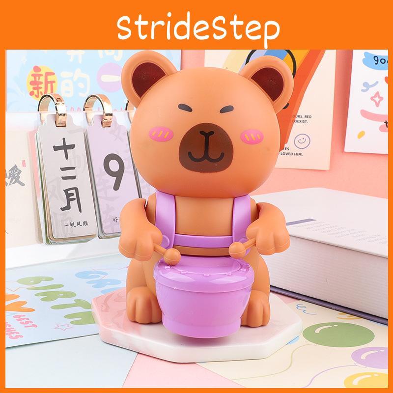 Drumming Capybara Clockwork Toy With Plastic Parts For Cognitive Development