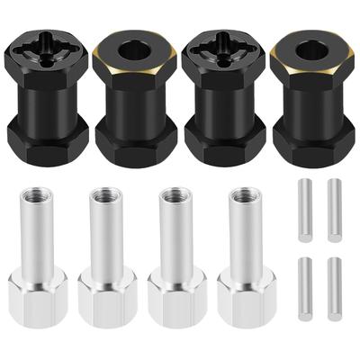 TRZX Messing 12mm Rad-Sechskant-Antriebsnaben-Kombinationskupplung, 12mm, 15mm, 17mm, 20mm, 25mm Verlängerung, für 1/10 Axial SCX10, 90046, D90 RC Crawler Auto (#20mm)