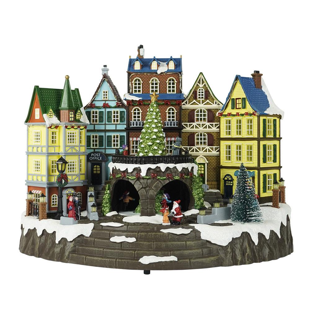 

ANYOU Luminous Christmas Music House Snow Ornament