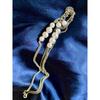 Used Pearl chain necklace approx. 9mm total length approx. 46cm 2 way chain hook pendant vintage
