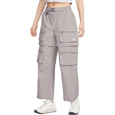 Serie ACG Smith Summit Color Sólido Bolsillo Desmontable Cremallera Holgado Pantalones Casuales Pantalones de Mujer HV6392-009