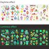 5pcs Luminous Tattoo Stickers Child Kid Temporary Fake Tattoos Glow Paste On Face Arm Leg for Children Body Art Mermaid Dinosaur