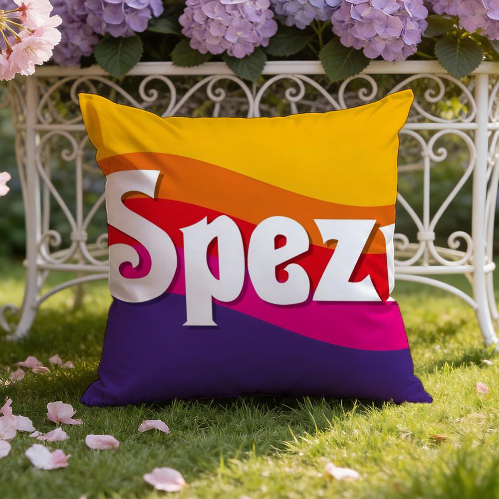 P-Paulaner S-Spezi Logo Cushion Cover Home & Car Dual-Scene Pillow Cover: Reversible for Premium Comfort