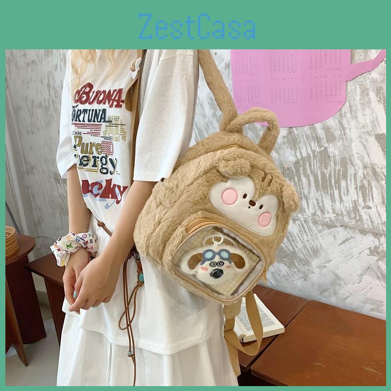 Dale Chip And Plush Backpack With Transparent Layer And Embroidery Design
