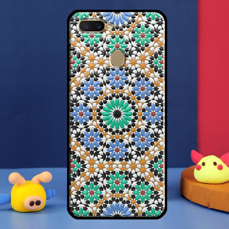 Moroccan Tile Case For Oppo A96 A76 A16 A74 A94 A54 S A57 A77 A58 A78 A98 A5 A9 A91 A15 A17 A52 A72 Cover