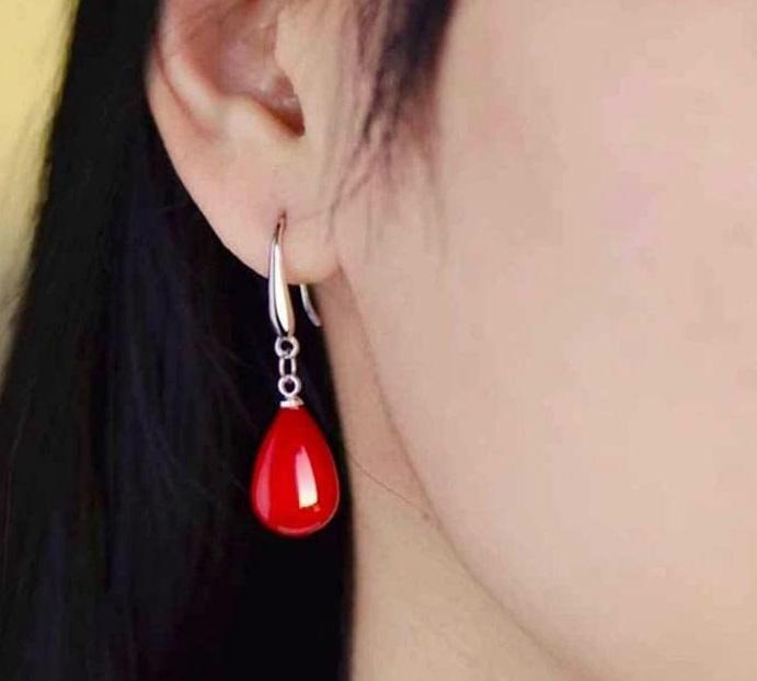 Women's Pearl Drop Earrings, Silver Plated Round Pearl Dangle and Drop Earrings