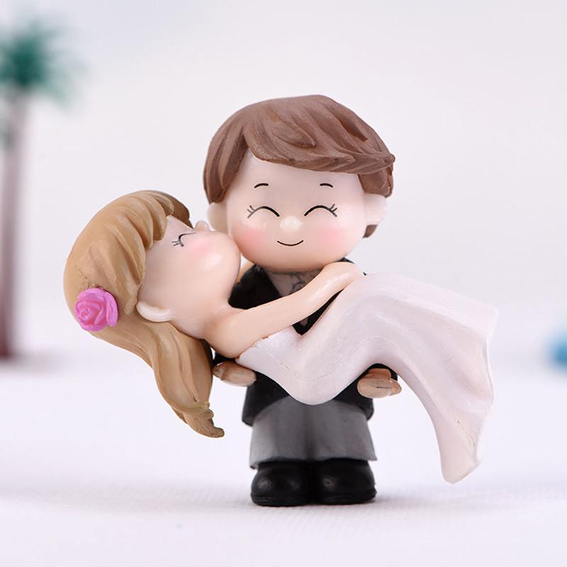 Lovers Couple Miniature Mini Doll DIY Terrarium Figurines Fairy Garden Decor Valentine's Day Gift Home Accessories