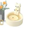 Cat Candlestick Warm Claw Cat Gypsum Cute Cartoon Candle Holder Candle Wax Holder Wax Tealight Tray Cartoon Cat