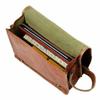 Handmade Vintage Brown Leather Messenger Cross-body Laptop Satchel Bag Men Women