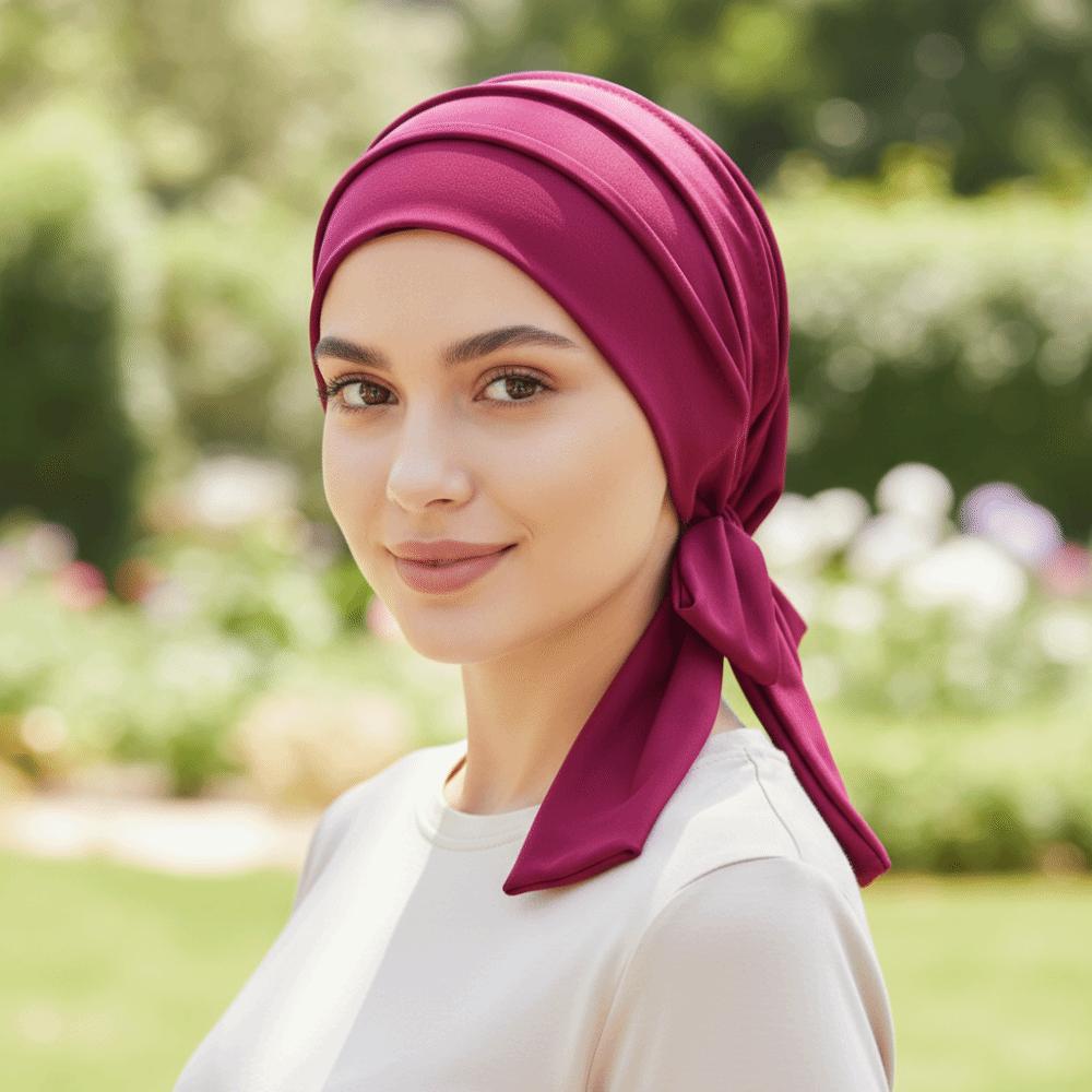 Breathable Headscarf Hat Long Tail Inner Hat Arab Wrap Hijab Daily