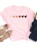 Love Heart Print Women T Shirt Summer Funny Short Sleeves O Neck  Tops Tee Female 90s Casual Fashion Clothing