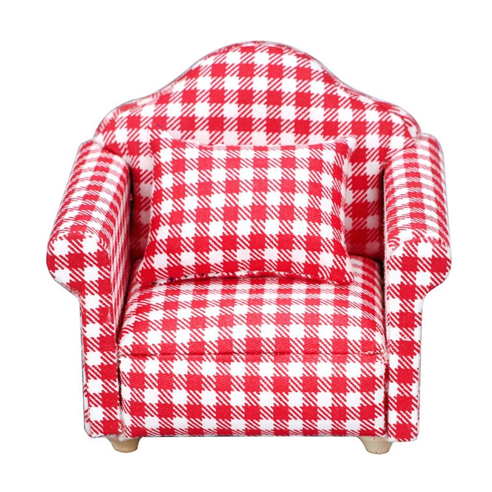 Mini 1:12 Dolls Sofa Pillows Set Cute 8*6.5*7.5Cm/13.5*6.4*7.2Cm Simulation Dollhouse Furniture Multistyles