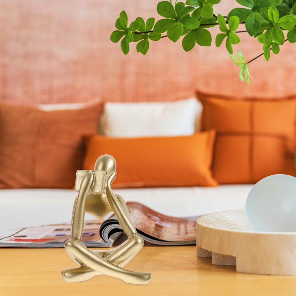 Statue Ornaments Home Decor Decoration Abstract Figure Living Room Resin Table Figurines Woman Book