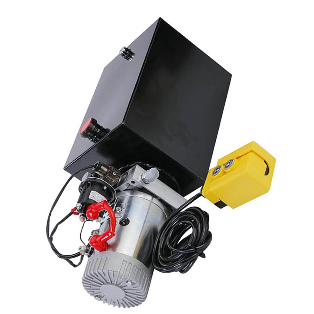 Hydraulic Power Unit DC Motor Single Acting Hydraulic Pump for Dump Trailer Lifting 12L 12.68 Quart Capacity