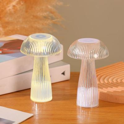 Lámpara de mesa con forma de hongo inalámbrica, iluminación suave, sin parpadeo, fácil control, funciona con pilas, lámpara LED portátil, luz de noche pequeña