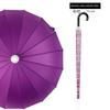 24-Rib Waterproof Umbrella with Curved Handle, Straight Pole, Impact-Resistant Fabric, Safety Umbrella, Automatic Promotional Umbrella, Rainbow